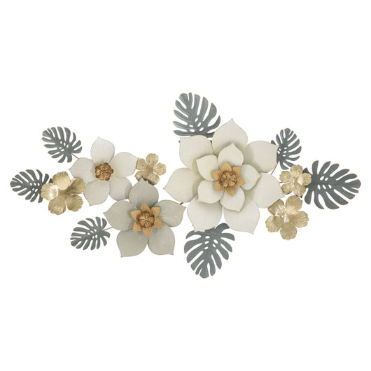 Decorazione in Metallo 3D Fiori 9, Multicolore, Metallo, 134,6x7,6x69,9 cm, Seven Design