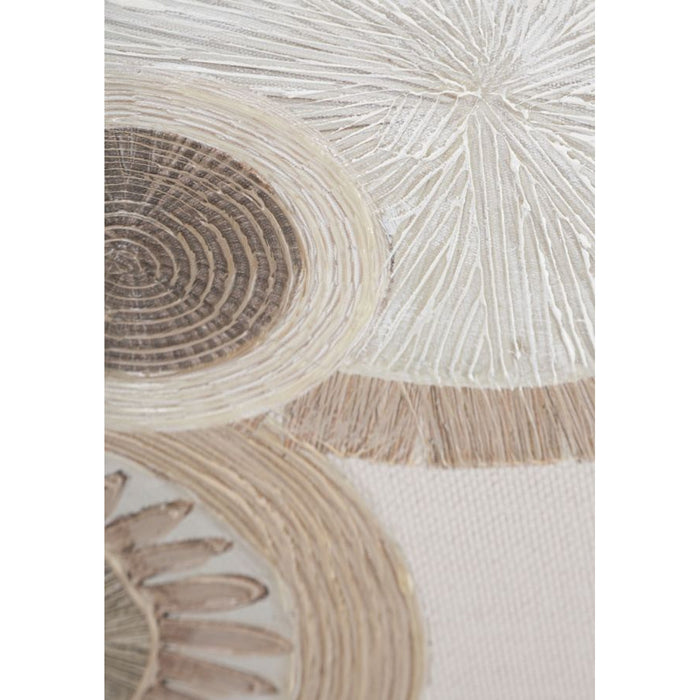 Stampa su Tela Cerchi 29, Marrone, Legno, 50x3,2x100 cm, Seven Design