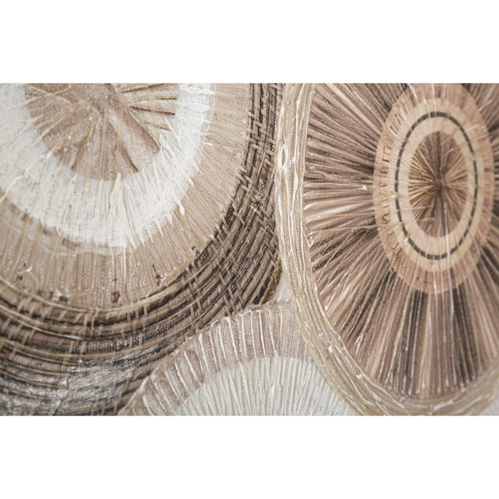 Stampa su Tela Cerchi 30, Marrone, Legno, 50x3,2x100 cm, Seven Design