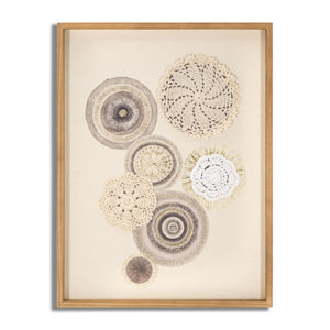 Stampa su Tela Cerchi 31, Marrone, Legno, 45x3,2x60 cm, Seven Design