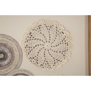 Stampa su Tela Cerchi 31, Marrone, Legno, 45x3,2x60 cm, Seven Design