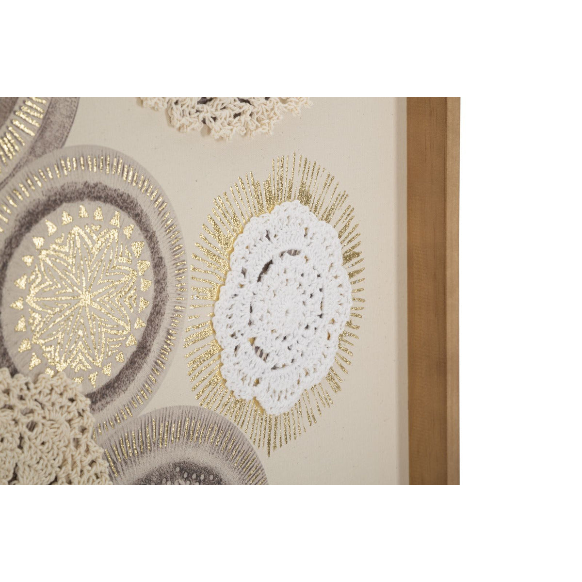 Stampa su Tela Cerchi 31, Marrone, Legno, 45x3,2x60 cm, Seven Design