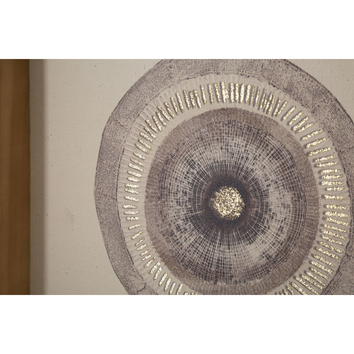 Stampa su Tela Cerchi 31, Marrone, Legno, 45x3,2x60 cm, Seven Design