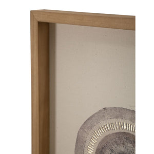 Stampa su Tela Cerchi 31, Marrone, Legno, 45x3,2x60 cm, Seven Design