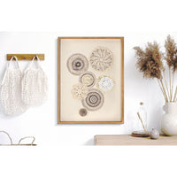 Stampa su Tela Cerchi 31, Marrone, Legno, 45x3,2x60 cm, Seven Design