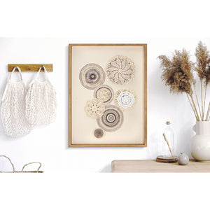 Stampa su Tela Cerchi 31, Marrone, Legno, 45x3,2x60 cm, Seven Design