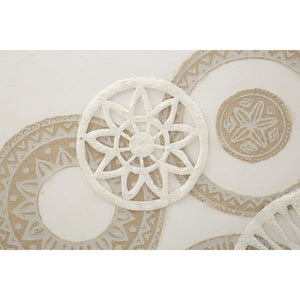 Stampa su Tela Cerchi 34, Marrone, Legno, 80x2,8x100 cm, Seven Design