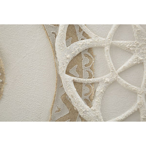 Stampa su Tela Cerchi 34, Marrone, Legno, 80x2,8x100 cm, Seven Design