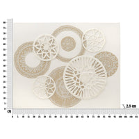 Stampa su Tela Cerchi 34, Marrone, Legno, 80x2,8x100 cm, Seven Design