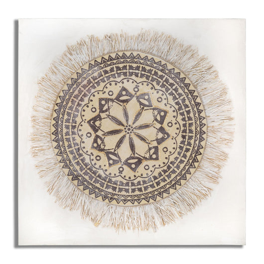 Stampa su Tela Cerchi 28, Marrone, Legno, 100x2,8x100 cm, Seven Design