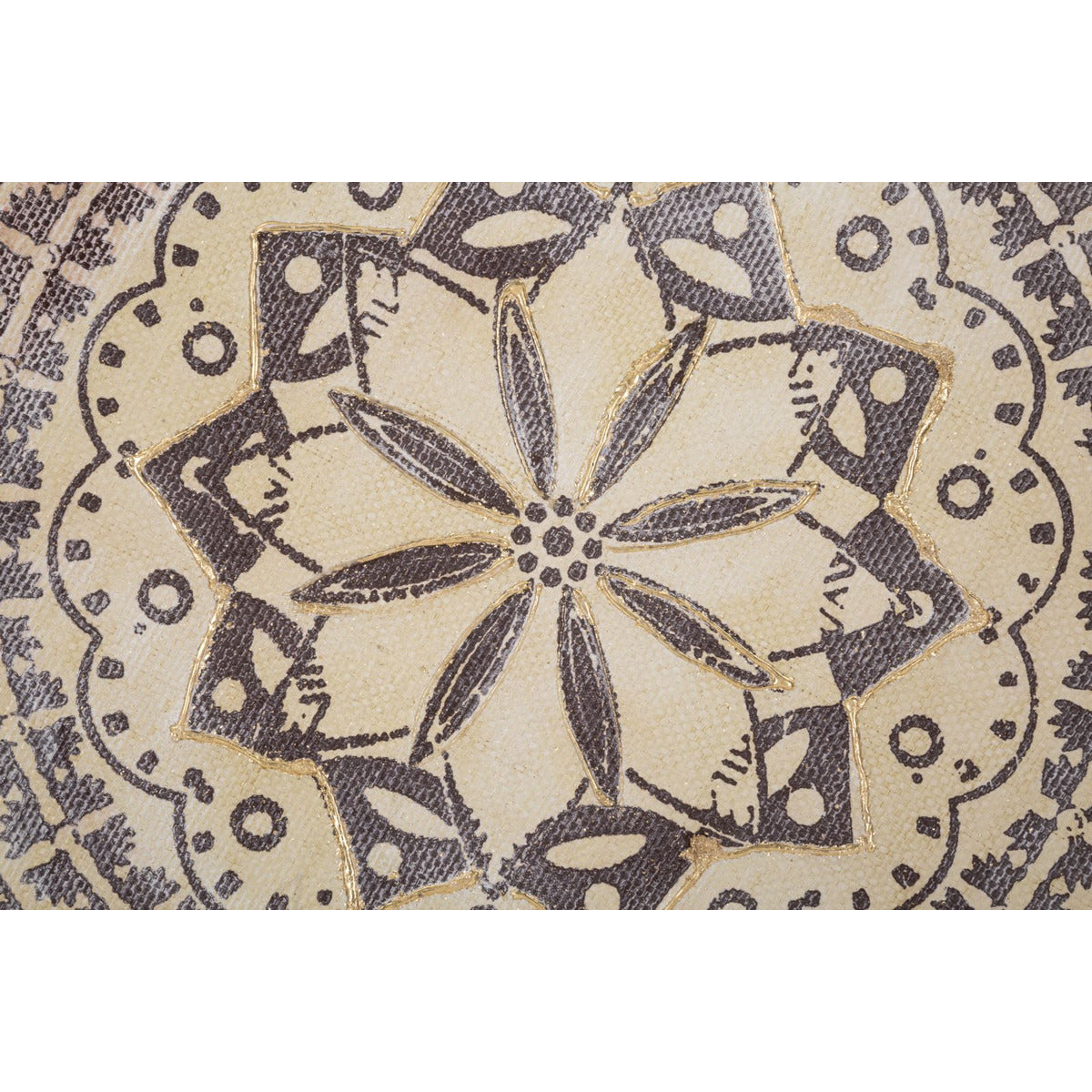 Stampa su Tela Cerchi 28, Marrone, Legno, 100x2,8x100 cm, Seven Design