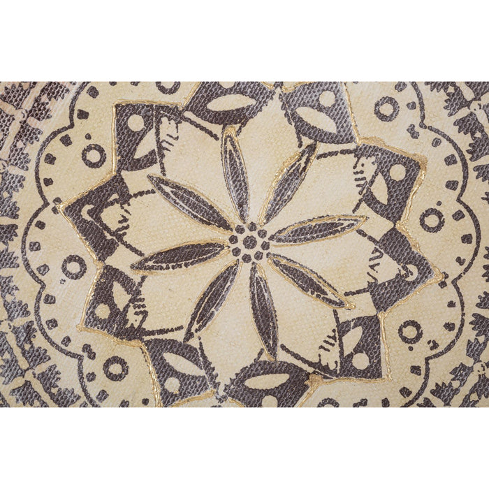 Stampa su Tela Cerchi 28, Marrone, Legno, 100x2,8x100 cm, Seven Design