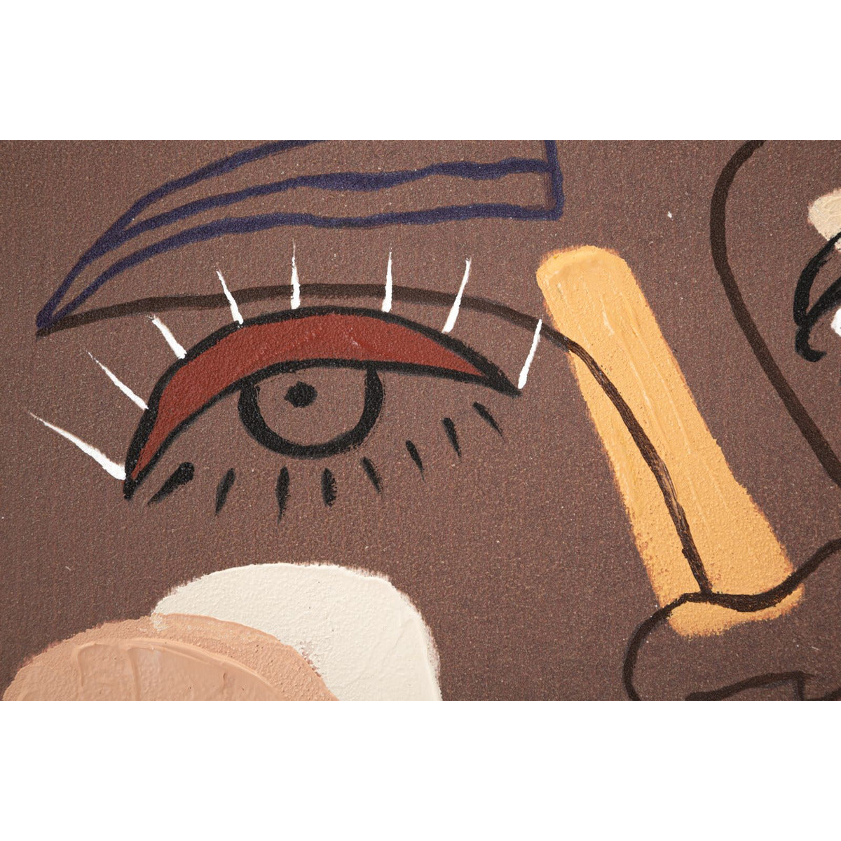 Stampa su Tela Viso 16, Marrone, Legno, 80x2,8x100 cm, Seven Design