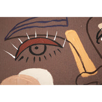 Stampa su Tela Viso 16, Marrone, Legno, 80x2,8x100 cm, Seven Design