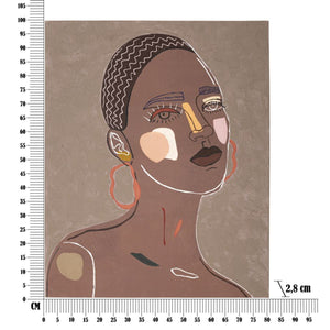 Stampa su Tela Viso 16, Marrone, Legno, 80x2,8x100 cm, Seven Design