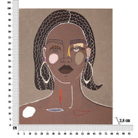 Stampa su Tela Viso 17, Marrone, Legno, 80x2,8x100 cm, Seven Design