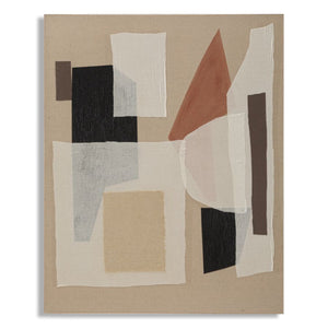 Stampa su Tela Geometrico 19, Multicolore, Legno, 80x2,8x100 cm, Seven Design