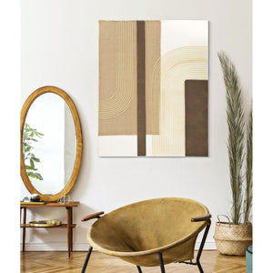 Stampa su Tela Geometrico 22, Multicolore, Legno, 80x2,8x100 cm, Seven Design