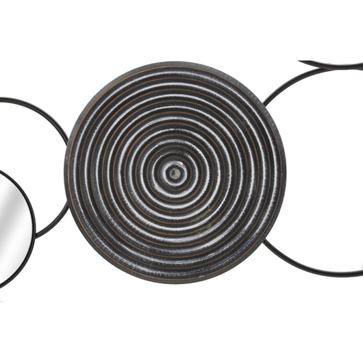 Decorazione in Metallo 3D Cerchi 21, Marrone, Metallo, 106,5x4,5x52 cm, Seven Design