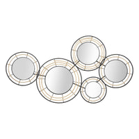 Decorazione in Metallo 3D Cerchi 22, Nero, Metallo, 111x9,5x59 cm, Seven Design