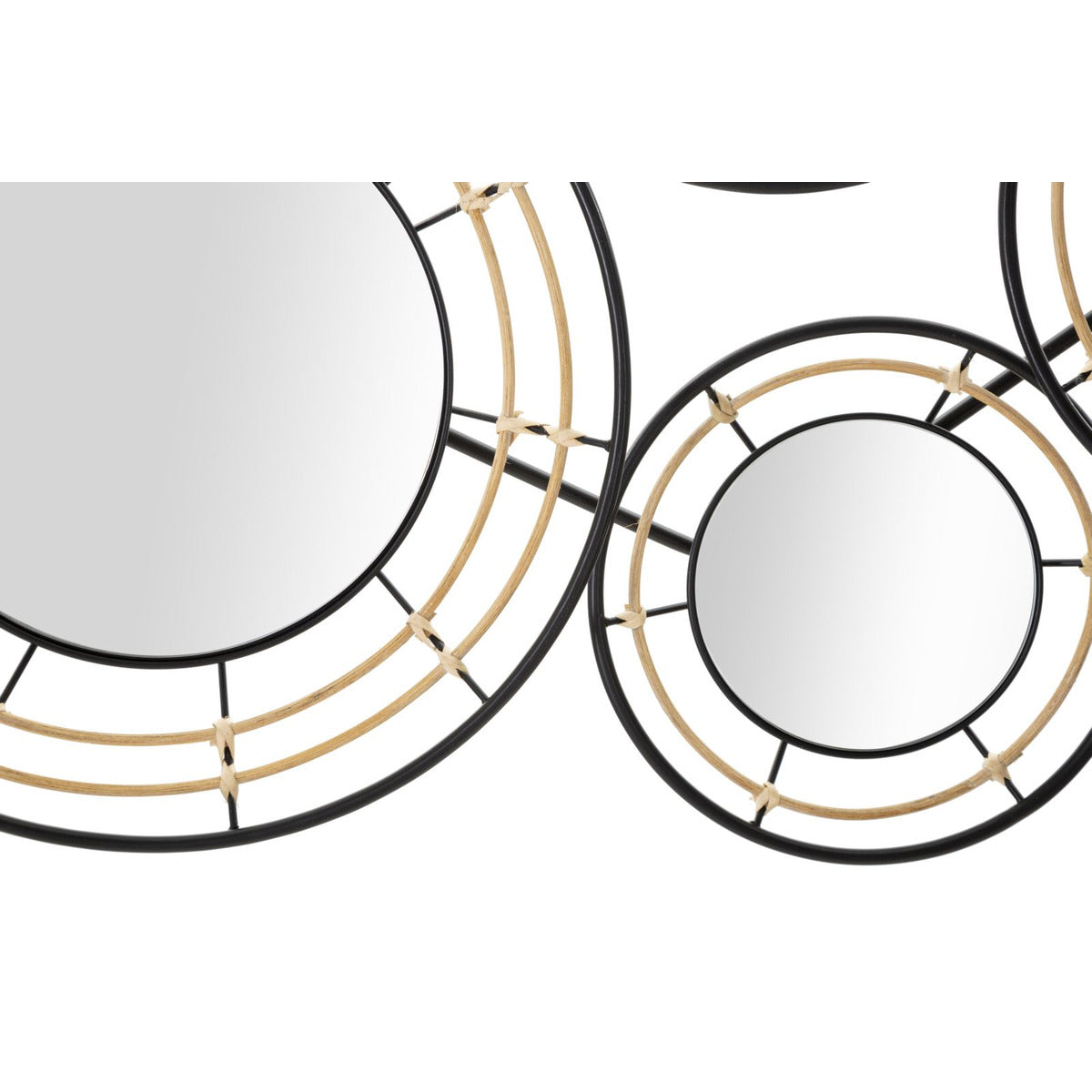 Decorazione in Metallo 3D Cerchi 22, Nero, Metallo, 111x9,5x59 cm, Seven Design