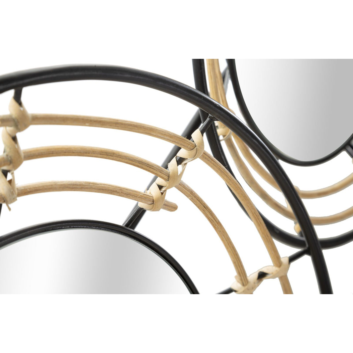 Decorazione in Metallo 3D Cerchi 22, Nero, Metallo, 111x9,5x59 cm, Seven Design