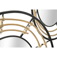 Decorazione in Metallo 3D Cerchi 22, Nero, Metallo, 111x9,5x59 cm, Seven Design