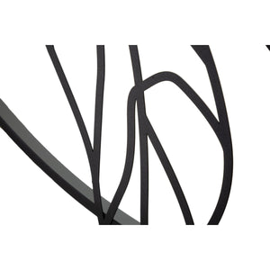 Decorazione in Metallo 3D MF34, Nero, Metallo, 63x2x69 cm, Seven Design