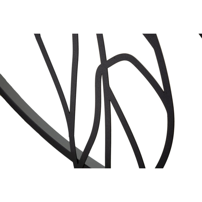 Decorazione in Metallo 3D MF34, Nero, Metallo, 63x2x69 cm, Seven Design