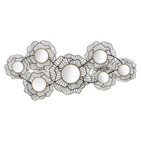 Decorazione in Metallo 3D Cerchi 3, Nero, Metallo, 121x5x56 cm, Seven Design