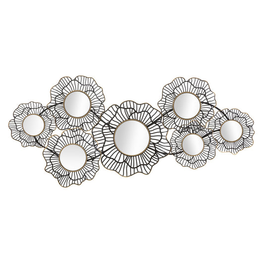 Decorazione in Metallo 3D Cerchi 3, Nero, Metallo, 121x5x56 cm, Seven Design