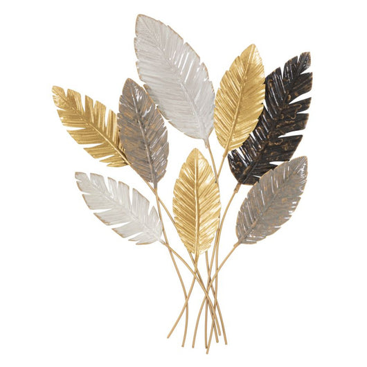 Decorazione in Metallo 3D Foglia 33, Multicolore, Metallo, 73x6x93 cm, Seven Design