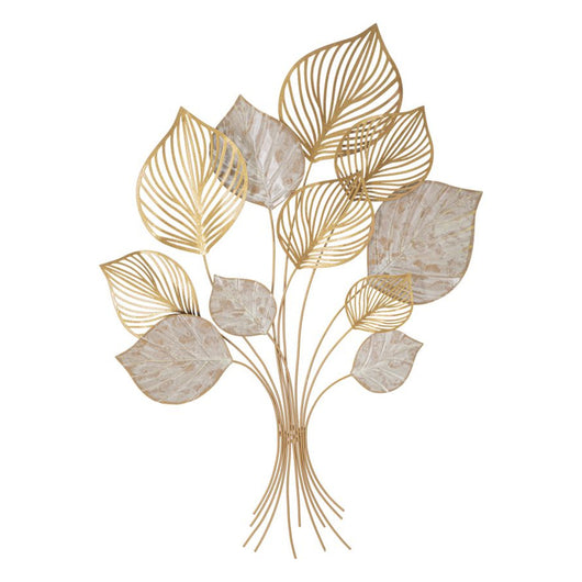 Decorazione in Metallo 3D Foglia 38, Multicolore, Metallo, 63x4x85 cm, Seven Design