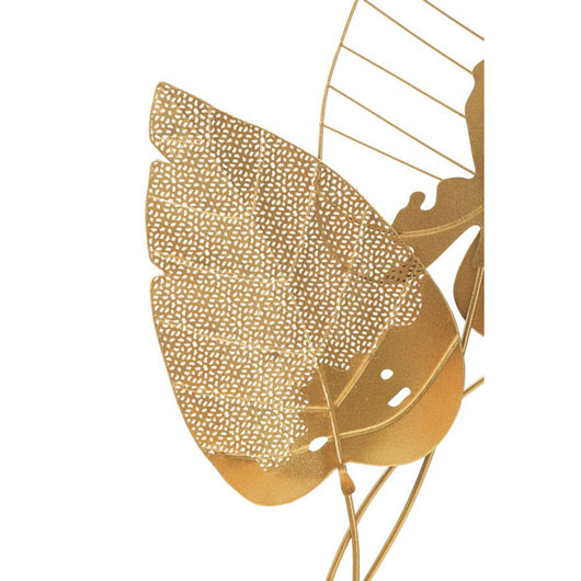 Decorazione in Metallo 3D Foglia 49, Multicolore, Metallo, 53x4x84,5 cm, Seven Design