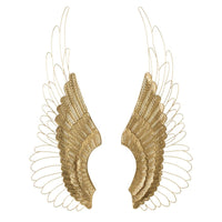 Decorazione in Metallo 3D Ali 2, Oro, Metallo, 37x3x105,5 cm, Seven Design