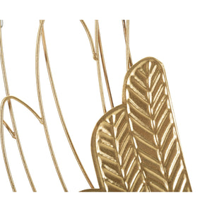 Decorazione in Metallo 3D Ali 2, Oro, Metallo, 37x3x105,5 cm, Seven Design