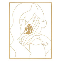 Decorazione in Metallo Mani, Oro, Metallo, 60x1x80 cm, Seven Design