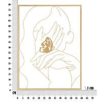 Decorazione in Metallo Mani, Oro, Metallo, 60x1x80 cm, Seven Design