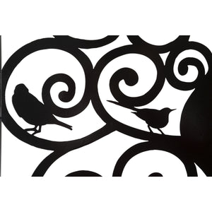 Decorazione in Metallo Albero 2, Nero, Metallo, 70x1x70 cm, Seven Design