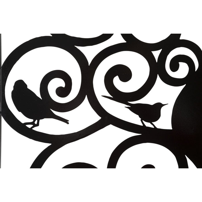 Decorazione in Metallo Albero 2, Nero, Metallo, 70x1x70 cm, Seven Design