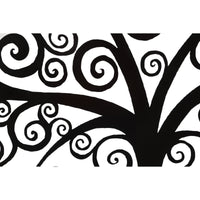 Decorazione in Metallo Albero 1, Nero, Metallo, 100x1x100 cm, Seven Design