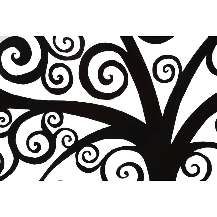 Decorazione in Metallo Albero 1, Nero, Metallo, 100x1x100 cm, Seven Design