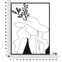 Decorazione in Metallo Viso 3, Nero, Metallo, 60x1x80 cm, Seven Design