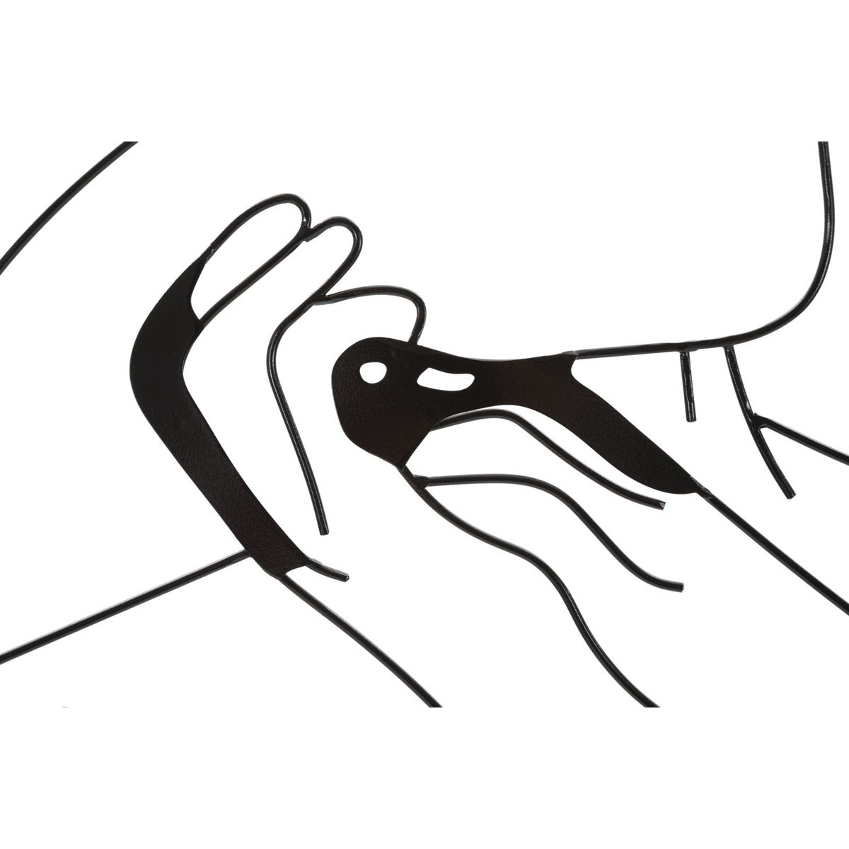 Decorazione in Metallo Viso 5, Nero, Metallo, 60x1x80 cm, Seven Design