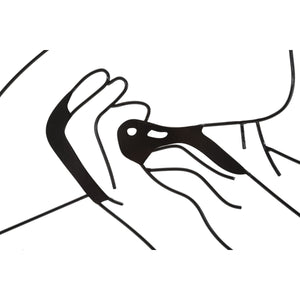 Decorazione in Metallo Viso 5, Nero, Metallo, 60x1x80 cm, Seven Design