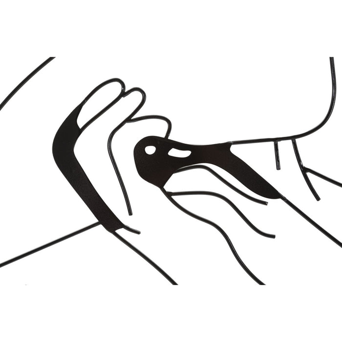 Decorazione in Metallo Viso 5, Nero, Metallo, 60x1x80 cm, Seven Design