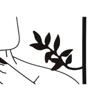 Decorazione in Metallo Viso 5, Nero, Metallo, 60x1x80 cm, Seven Design