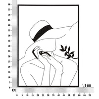 Decorazione in Metallo Viso 5, Nero, Metallo, 60x1x80 cm, Seven Design