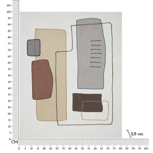 Stampa su Tela Geometrico 24, Multicolore, Legno, 80x2,8x100 cm, Seven Design