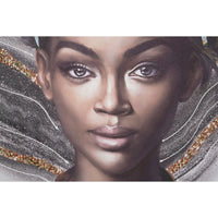 Stampa su Tela Africa 16, Multicolore, Legno, 100x3x100 cm, Seven Design